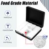 Simple Square Metal Portable Pill Box Storage Box with 8 Compartment (Black)