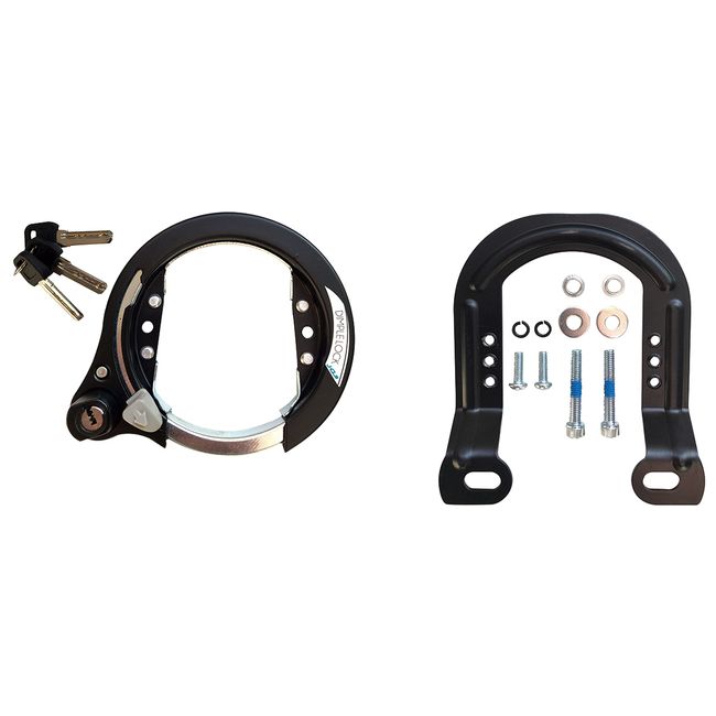 J&C JC-057CLB BK Ring Lock with Bracket, Black