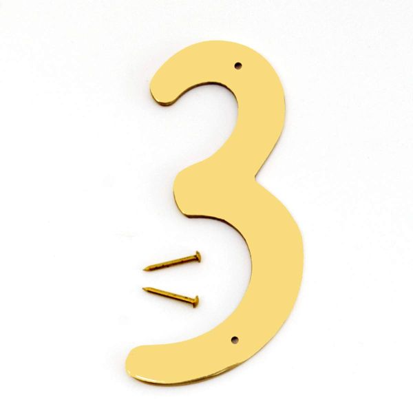 HY-KO Products BR-40/3 Number, 3 (Three), Brass