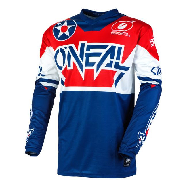 O'Neal unisex adult Element Warhawk powersports jerseys, Blue/Red, Small US