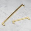 160mm Satin Brass Square Cabinet Handle Gold Cudboard Door Drawer Pull