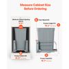 35QT Pullout Waste Container Under Cabinet Kitchen Bin Trash Can Soft Close