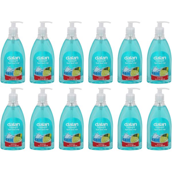 12x Dalan Therapy Liquid Hand Soap. Refreshing. (Each Bottle x 400 ml / 13.5 fl oz)