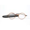 ThinOptics Unisex Adult Glasses Reading, Regular Case / Round Brown, 2.50 US