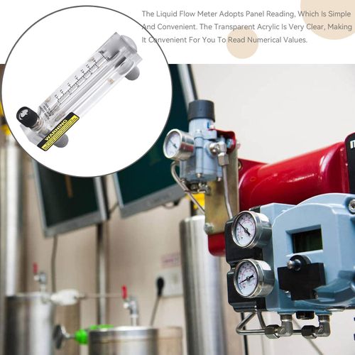 Liquid Flowmeter, Adjustable Knob 0.3‑3GPM Panel Mount Type 4% Accuracy Acrylic Transparent Liquid Meter Tool for Measure and Control The Flow Rate of Liquid Medium