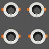 4 x Matt White with Black Insert Tilt Downlight Spotlight Recessed Round Fitting sl35
