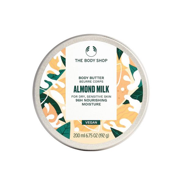 The Body Shop Official Body Butter, Almond Milk, 6.8 fl oz (200 ml), Genuine Product