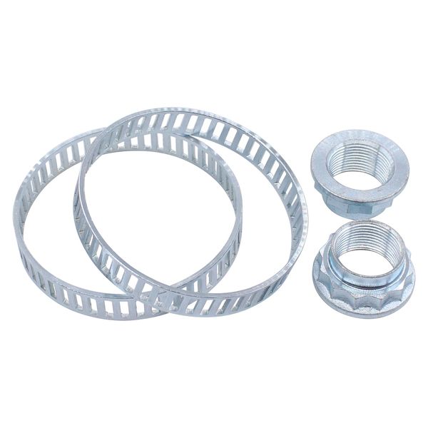 HouYeen 2 Set Rear ABS Ring and Drive Shaft Hub Nut for B-MW 1 3 5 Z4 Series E34 E36 E46 E81 E82 E85 E86 E87 E88 E90 E91 E92 F30 F31