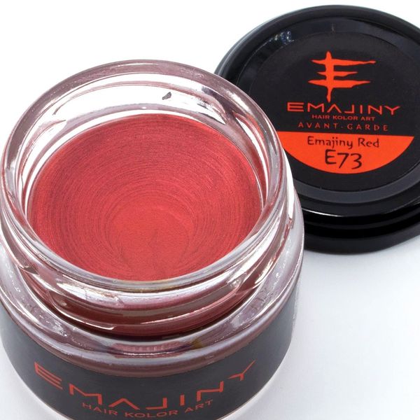 EMAJINY E73 Emajiny Red Color Wax, Red, 1.2 oz (36 g), Made in Japan, Unscented, One-Day Red Hair That Can Be Washed With Shampoo