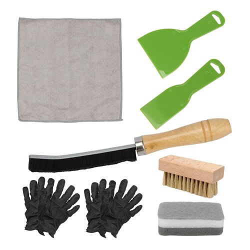 8 PCS Headstone Cleaner Kit for Grave, Cemetery, Tombstone Cleaning, Granite and Stone Daily Cleaner Kit, Includes Towel, Crevice Brush, Scrub Brush, Headstone Sponge, Scraper, Disposable Gloves