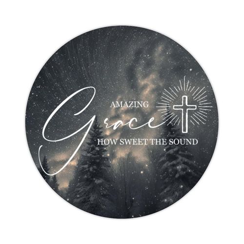Zyadsinoudor 50 Pcs Amazing Grace How Sweet The Sound Vinyl Stickers Distressed Christian Quote Vinyl Decal Sticker Water Bottle Stickers Sticker Vinyl Cup Stickers Aesthetic Adults Stuff 4inch