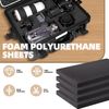 Foam Insert for Cases Black Packing Foam Sheets,4 Pack Cuttable Polyurethane Cushioning Pads for Tool Box,Cases,Crafts Make