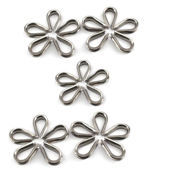25 pcs M5 304 Stainless Steel Thimble for Wire Rope Cable Wire Ring-Shaped Thimble