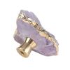 UTALIND 2 Pcs Crystal Knobs for Dresser Drawer Cabinet Handles Pulls Stone Knobs for Furniture (Purple)