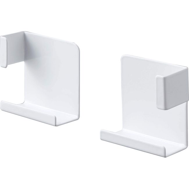 Yamazaki 4983 Magnetic Bathroom Tablet Holder, Mist White, Approx. W 2.0 x D 1.0 x H 2.0 inches (5.2 x 2.5 x 5 cm), Mist with Pinching, Compatible with Various Sizes