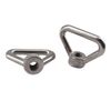 M8 Triangle Shape Lifting Eye Nuts 304 Stainless Steel Ring Eye Nut Threaded Fastener (6 Pack)
