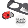 Spring Door Stop with Door Protector (Black)