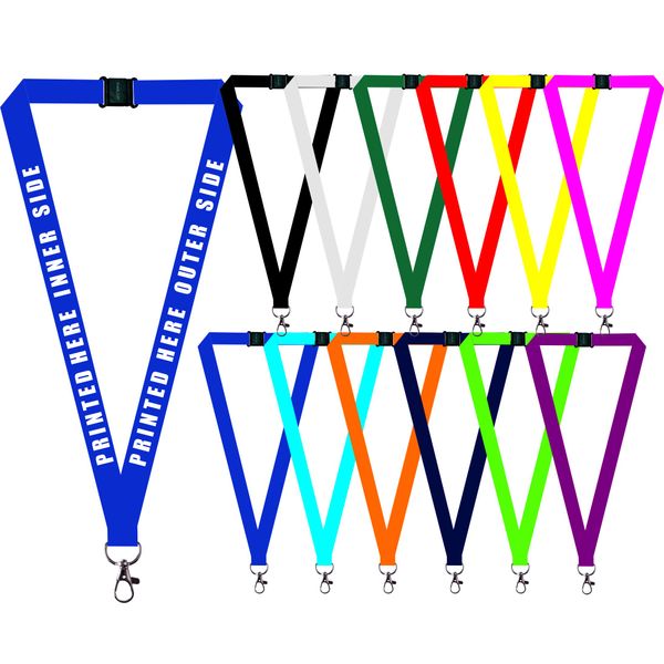 Hands Off ® Personalised Printed Lanyard - ID Card, Key Holder (Blue)