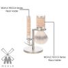 MÜHLE ROCCA Stand for Razors & Shaving Brushes | Shave Accessory | Matt Stainless Steel