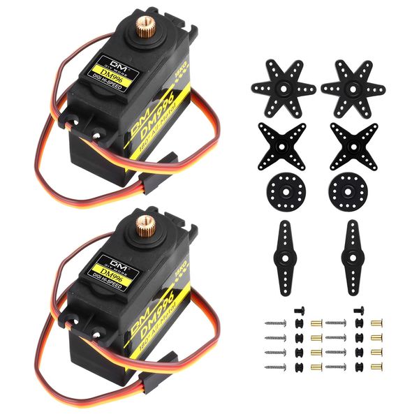 Diymore 2PCS MG996R Metal Gear High Speed Torque Digital Servo Motor for RC Helicopter Airplane Car Boat Robot controls