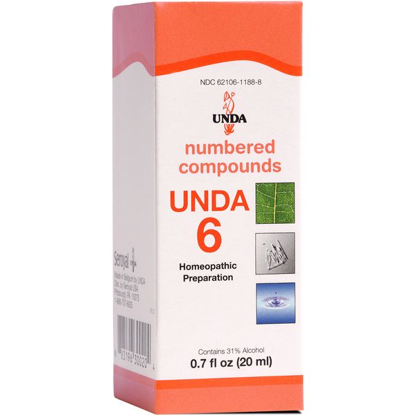 UNDA 6 Numbered Compounds | Homeopathic Preparation | 0.7 fl. oz.
