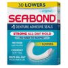 Sea Bond Secure Denture Adhesive Seals, Original Lowers, Zinc-Free, All-Day-Hold, Mess-Free, 30 Count (Pack of 1)