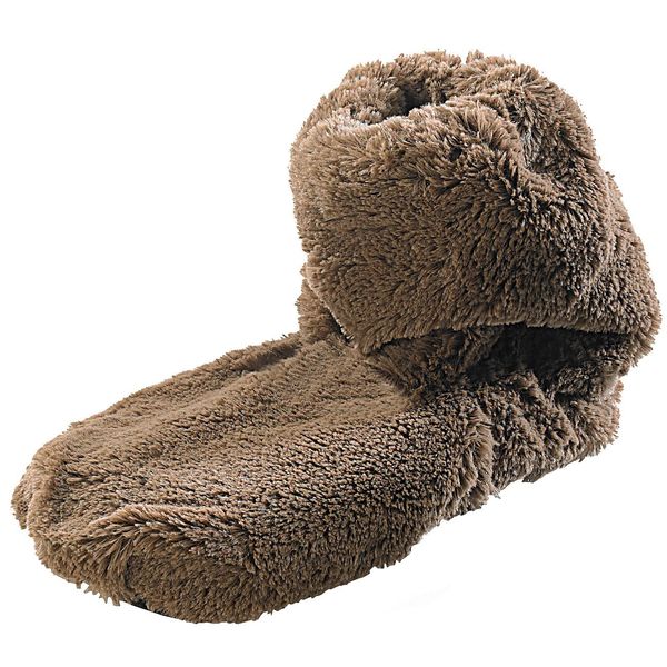 infactory Hot Socks Mikrowelle: Aufwärmbare Flausch-Stiefel mit Traubenkern-Füllung, Größe 42-44 (Socken Mikrowelle erwärmen, Beheizbare Strümpfe, Mikrowellen Herren)