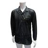 Static Care ESD Jacket, Lapel Collar and Snap Adjustment Sleeve, Black, Medium