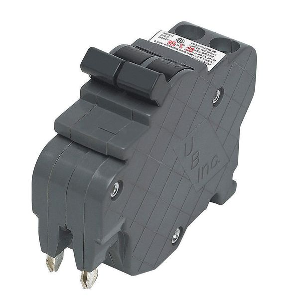 FEDERAL PACIFIC UBIF0215N Circuit Breaker,15A,Plug In,120/240V,2P 3YMP4