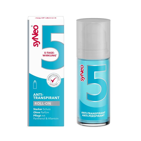 syNeo 5 Antitranspirant Roll-On, Anti Schweiß Deo für Damen und Herren gegen starkes Schwitzen, Anti Transpirant Antiperspirant Deoroller, 1er Pack (1 x 50 ml)