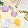 6PCS Sample Pots Leakproof Round Stackable for Space Efficiency 10ml 20ml Cosmetic Pots Small Clear Round Plastic Sample Pots for Cosmetics Empty Sample Pots for Cream Face Creams Sample Make-Up(Trans