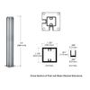 CRL D990A12CR Satin Anodized 12" Corner Design Series Partition Post