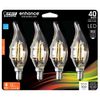 Flame Tip Candelabra LED Bulb Soft White 40 Watt Equivalence 4 pk