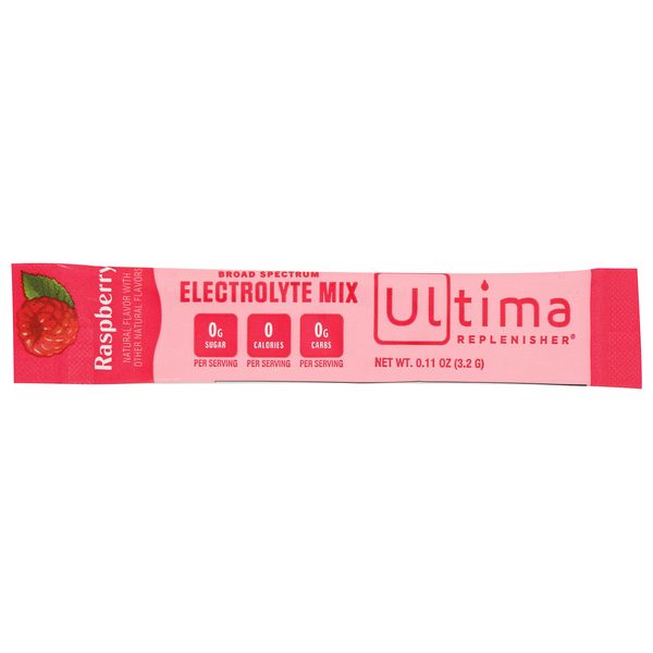 Ultima Replenisher Raspberry Electrolyte Drink Mix Single, 0.11 OZ