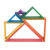 TickiT - 73418 Wooden Rainbow Architect Triangles - Nesting Puzzle - Stacking Blocks for Ages 1+