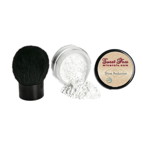 Shine Reduction Powder W/kabuki Brush Oil Control Bare Corrector Mineral Makeup