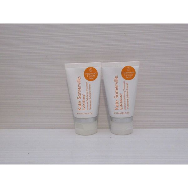 KATE SOMERVILLE EXFOLIKATE INTENSIVE EXFOLIATING TREATMENT 0.5 OZ 2 PC LOT