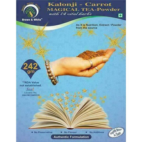 DR .SHALINI Brown & White Kalonji-Carrot Magical Tea-Powder 242 g - FREE SHIP