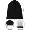 SATINIOR 4 Pieces Satin Lined Sleep Cap Hat Slouchy Beanie Slap Hat for Women (Black, Grey, Dark Blue, Pink), Medium