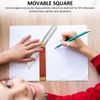 1 Woodworking Bevel Tool Ruler, Adjustable Angle Sliding T Ruler, Carpenter's Square Tool, Adjustable Craft Tool