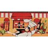 PRINTED RUG (nonskid back)(18"x28") FAT CHEF WITH BUNDT CAKE # 1,rectangle, SOHO