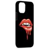 iPhone 13 Red Lips Vampire Fangs Teeth Bite Dracula Halloween Case