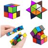 Infinity Cube Toys Magic Star Cube, 2 in 1 3D Cube, Folding Cube, Infinity Cube Puzzle, Magic 2 in 1 Set, Infinity Cube, Euclidean Cube, Stress Relief, Brain Training, Intelligence Game, Educational