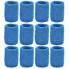  Unique Sports Team Wristbands  (Blue, 6 Pair)