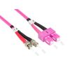 kabelmeister® Patch Cable Fibre Optic Duplex OM4 (Multimode, 50/125) SC/ST, 1 m