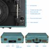 Suitcase Record Player Vinyl Turntable with Built-in Bluetooth Receiver 3 Speed 
