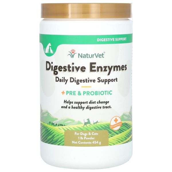 Digestive Enzymes, Daily Digestive Support + Pre & Probiotic Powder, For Dogs &