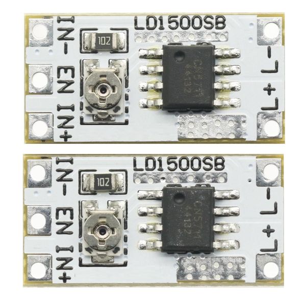 2PCS Constant Current Led Driver DC 3-6V 28-1500mA Adjustable Output Current LED Driver Module PWM Controller for 3V 3.3V 3.7V 5V 6V LED Drivers