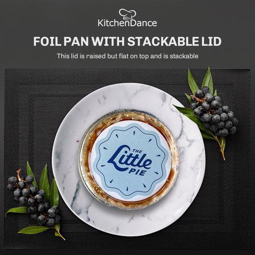 KitchenDance 4 oz Colored Portion Cups With Stackable Lid - Disposable Ramekins for Crème Brûlée, Flan & More - Ideal for Catering, Restaurants, Bakeries, Home Kitchens - A50 (White, 100)