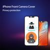 EYSOFT Webcam Cover,Front Camera Cover Compatible for iPhone 13,iPhone 13 Mini,iPhone 13 Pro,iPhone 13 Pro Max,Protect Privacy and Security,Not Affect Face ID, 2 Pack-Silver